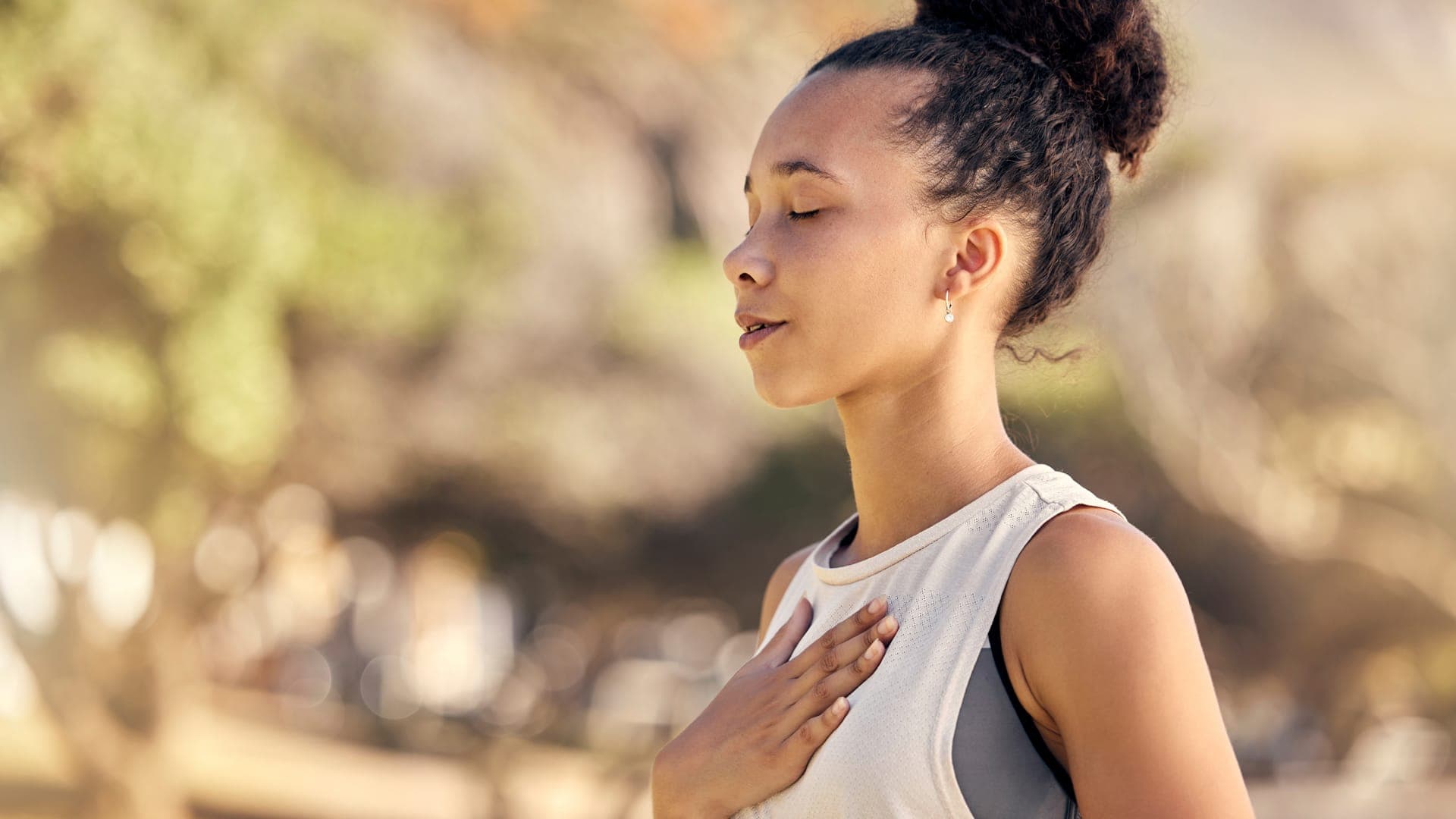 Calm breathing practice