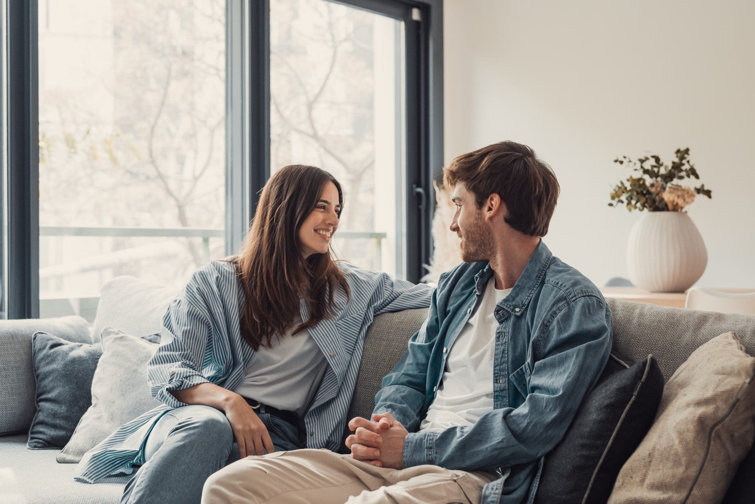 Couple in conversation